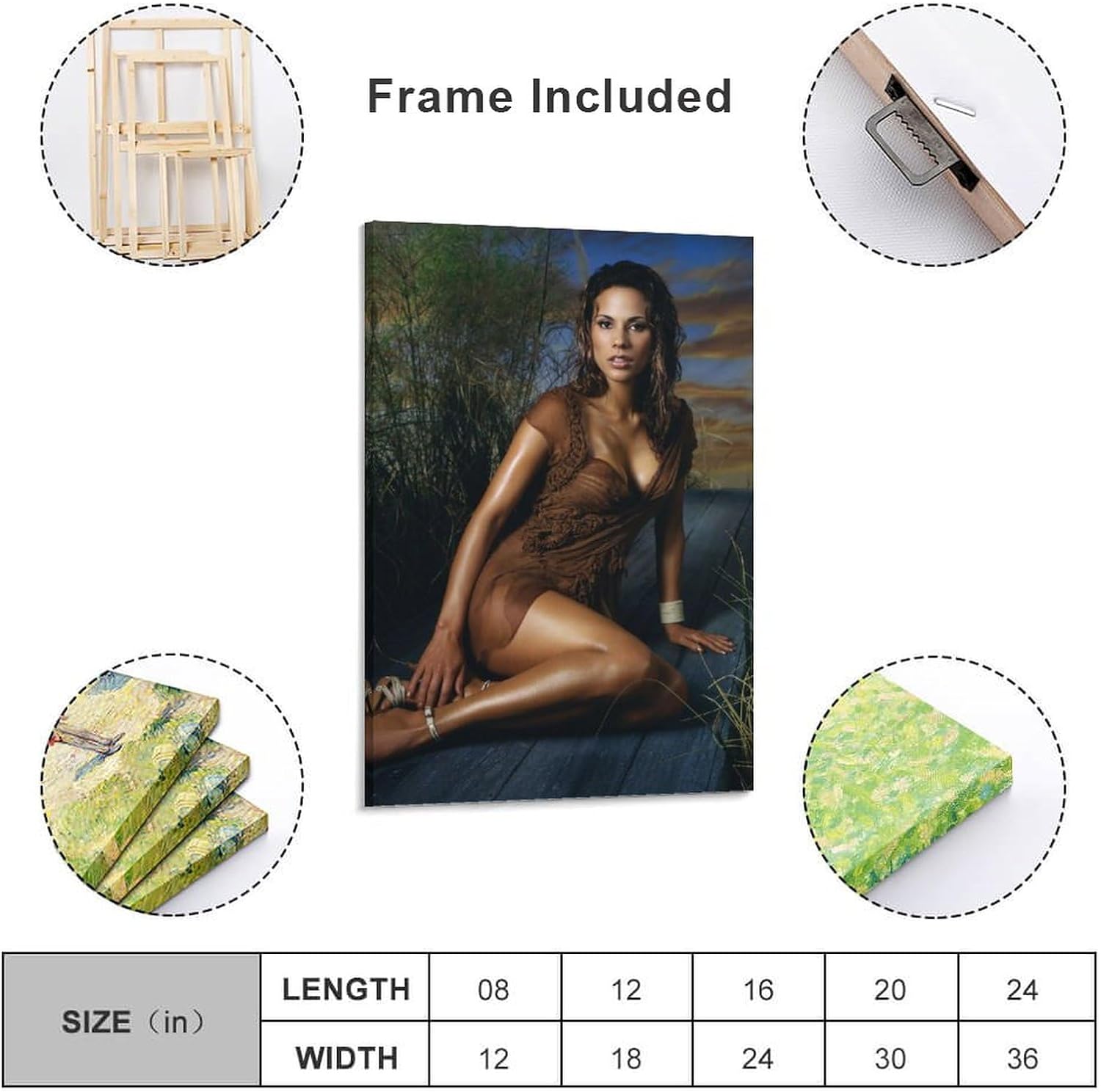 Póster de Bonnie-Jill Laflin, modelo caliente y sexy, pintura decorativa, lienzo para pared, sala de estar, dormitorio, 20 x 30 pulgadas (19.7 x