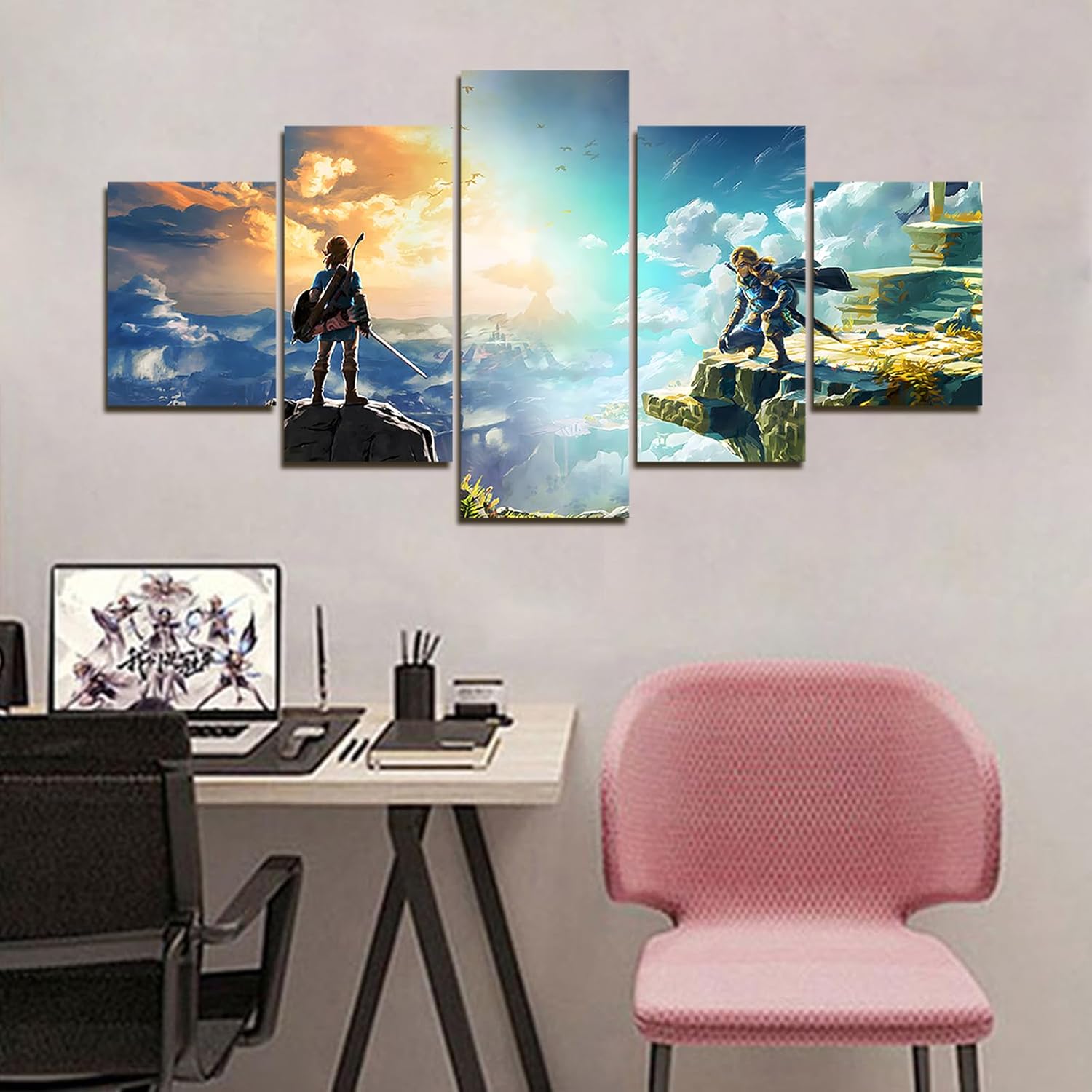 Póster de anime Aliento de lo salvaje y lágrimas del reino Póster de videojuegos impresión HD lienzo pintura arte de pared para decoración de sala