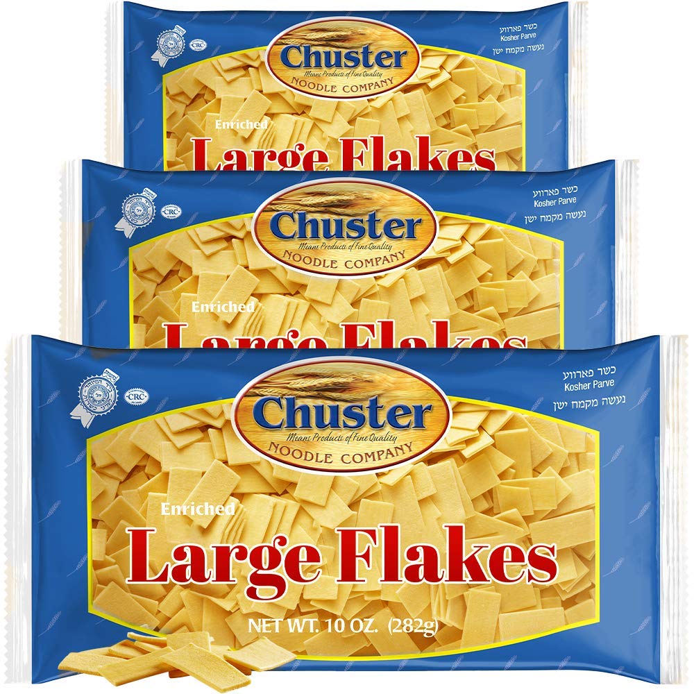 Chuster – Copos de pasta estilo Quadretti de forma cuadrada  Paquete de 3 a granel (10 onzas)  Mini fideos enriquecidos para sopas, guisos, consomé