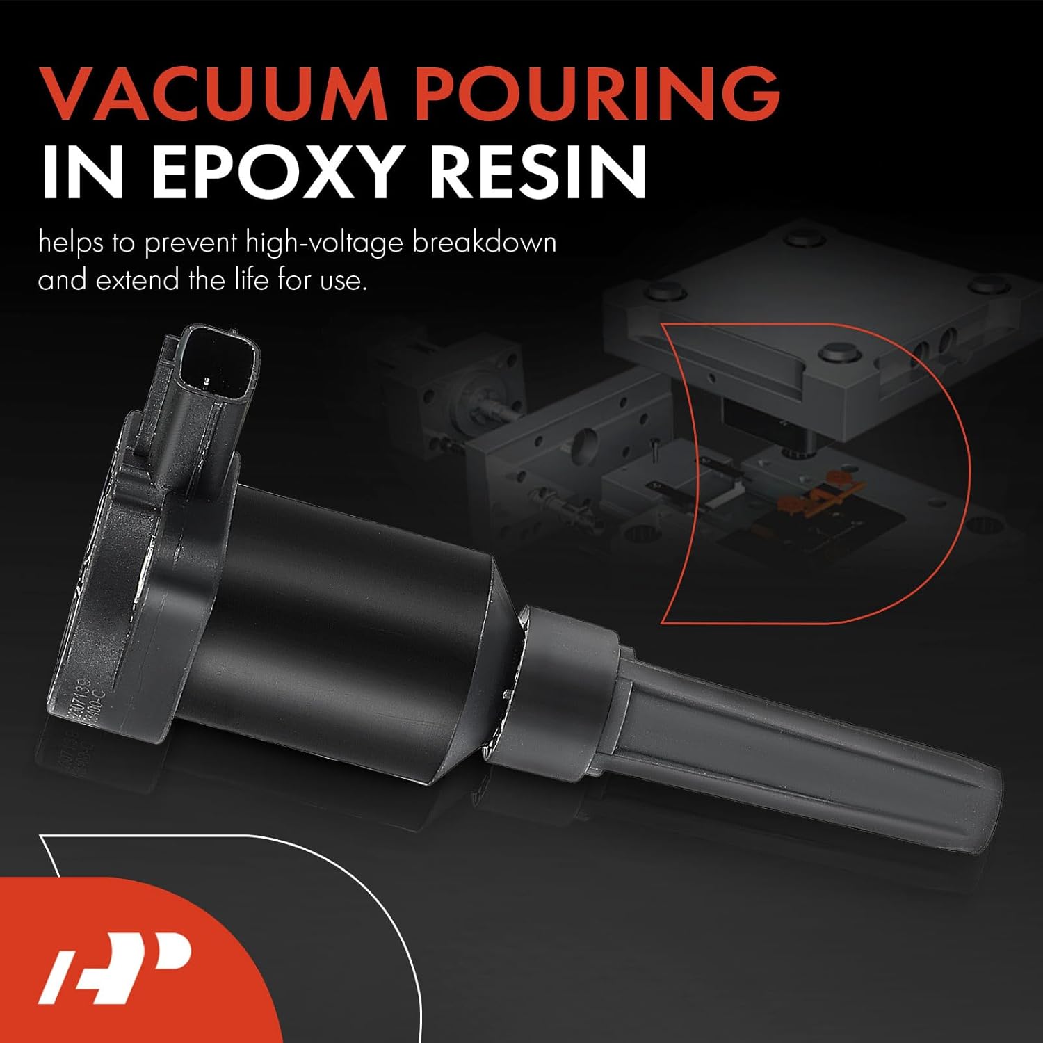 A-Premium Paquete de bobinas de encendido del motor compatible con Jaguar Vanden Plas XJ6 XJR 1995-1997, XJS 1995-1996, L6 4.0L