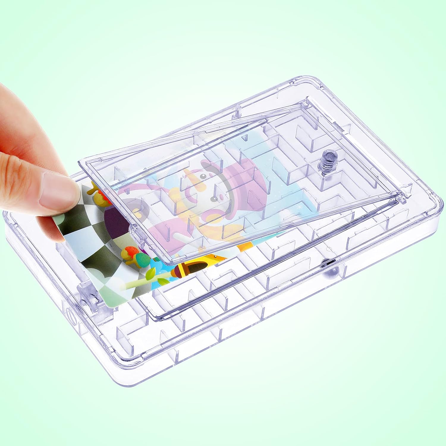 Skylety Caja de rompecabezas de dinero de 5 piezas, caja de regalo de rompecabezas, tarjetero de plástico para rompecabezas divertido, juego de