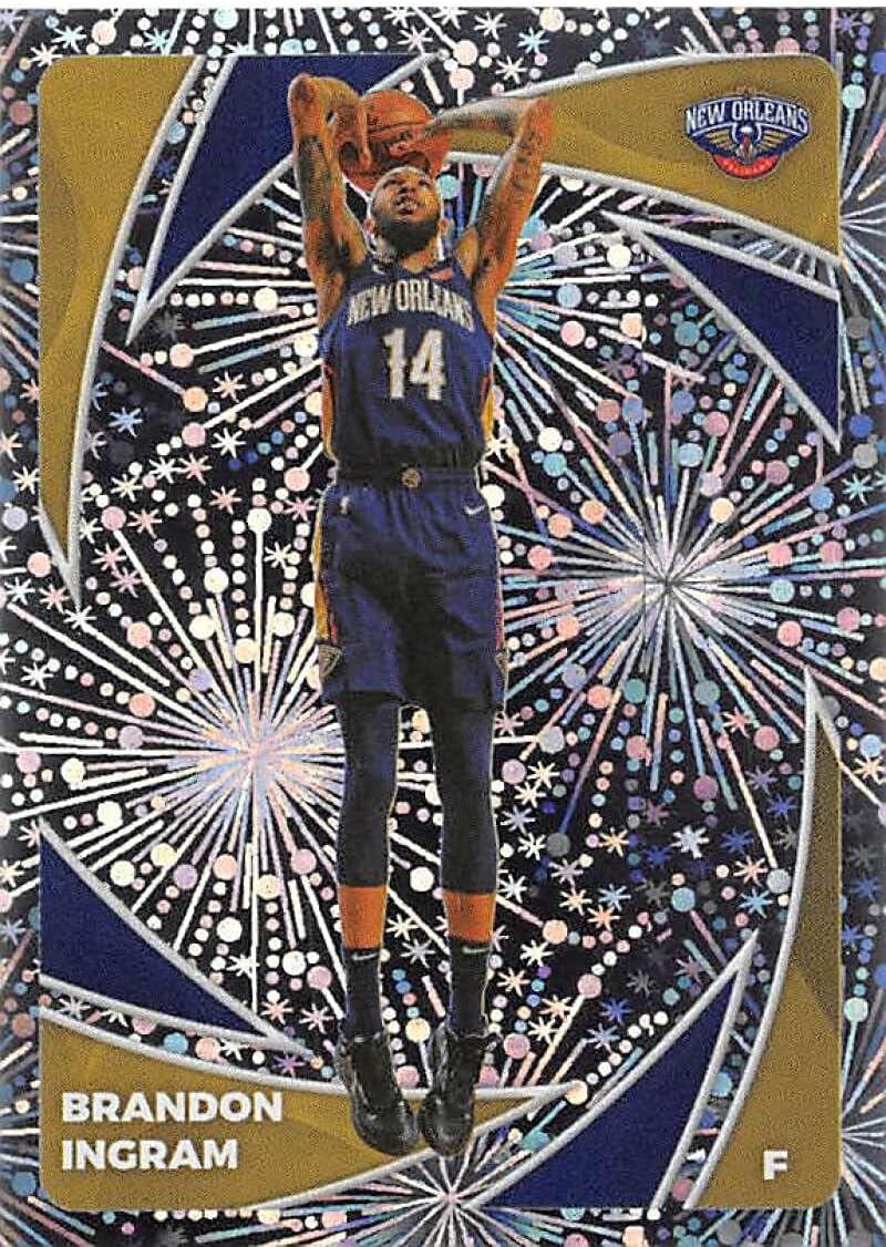 2020-21 Panini Stickers #406 Brandon Ingram FOILStar Player Official NBA Basketball Album Sticker Measuring 2.75 inch tall X 2 inches wide in Raw