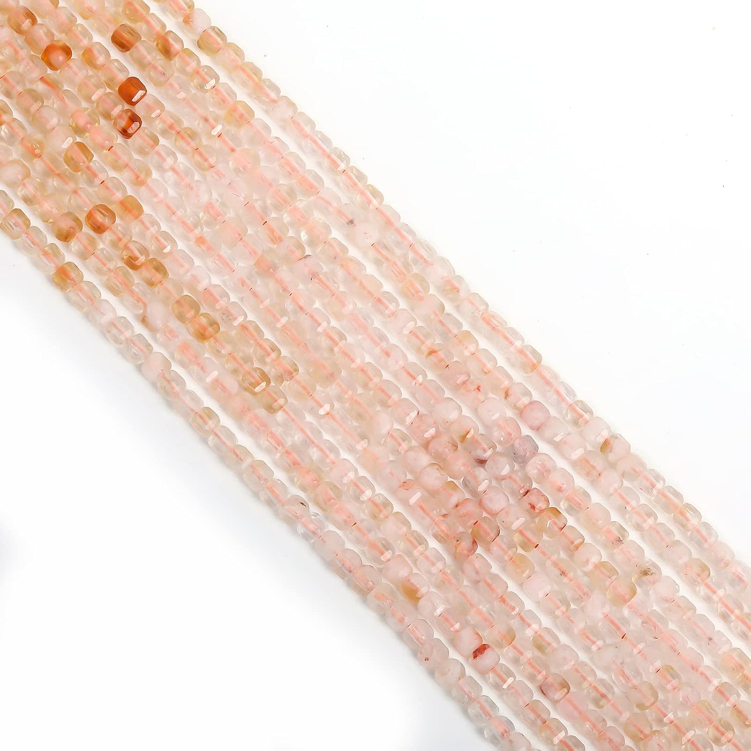 WTIAN Cuentas de piedra preciosa natural, cuentas sueltas espaciadoras para hacer joyas, pulseras, collares, aretes (0.079 pulgadas), citrino