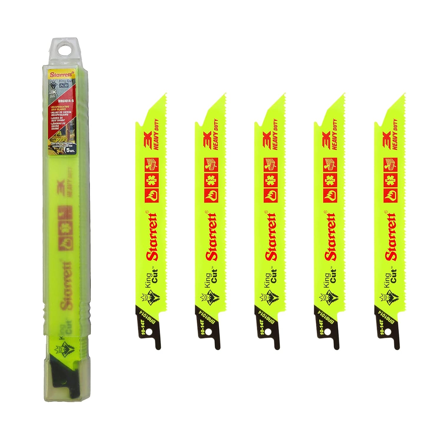 Starrett Hoja de sierra recíproca de demolición y rescate de incendios bimetálica, 6 pulgadas de largo x 34 pulgadas de ancho x 0.35 pulgadas de