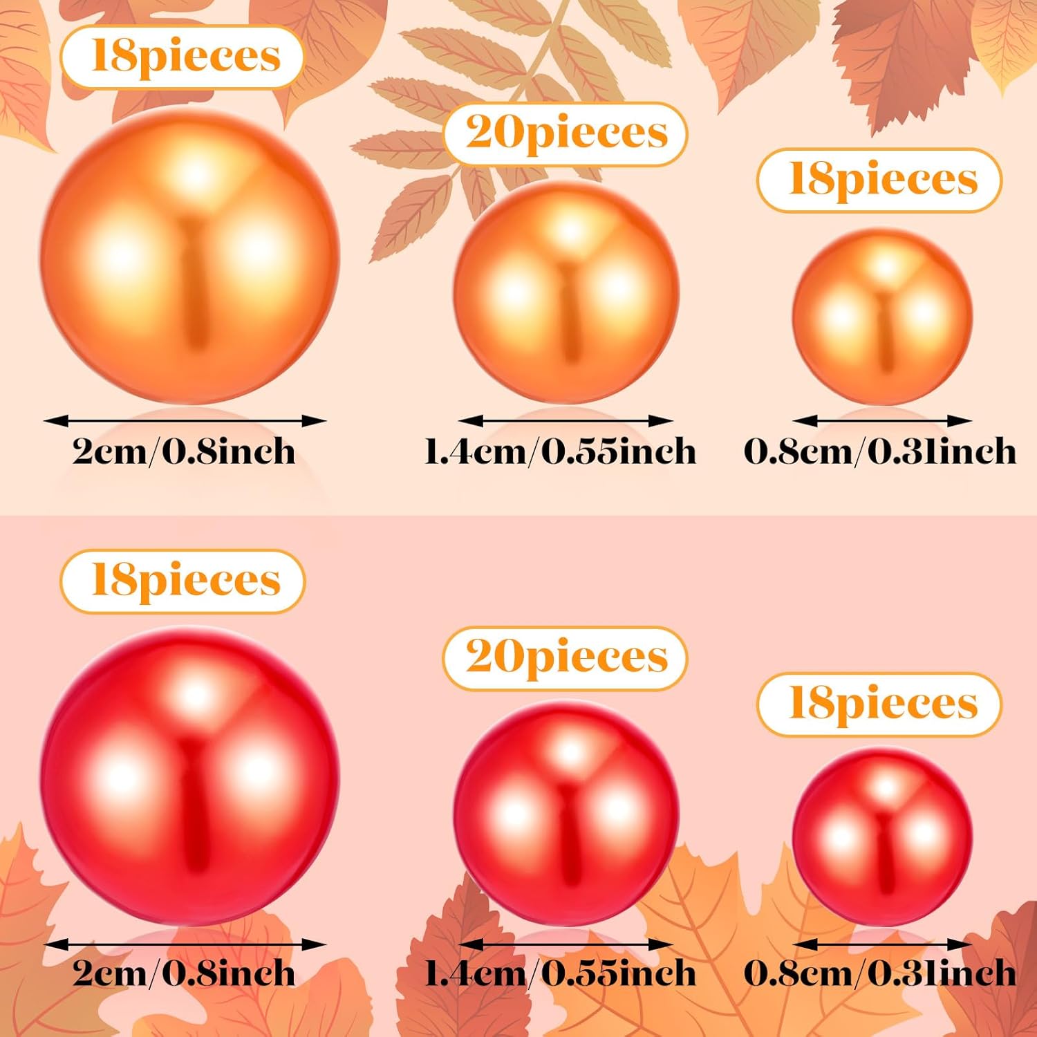 Barydat Juego de 6141 piezas de relleno de jarrón de Acción de Gracias, hojas de calabaza, bellota, geles de agua de perlas sintéticas, velas