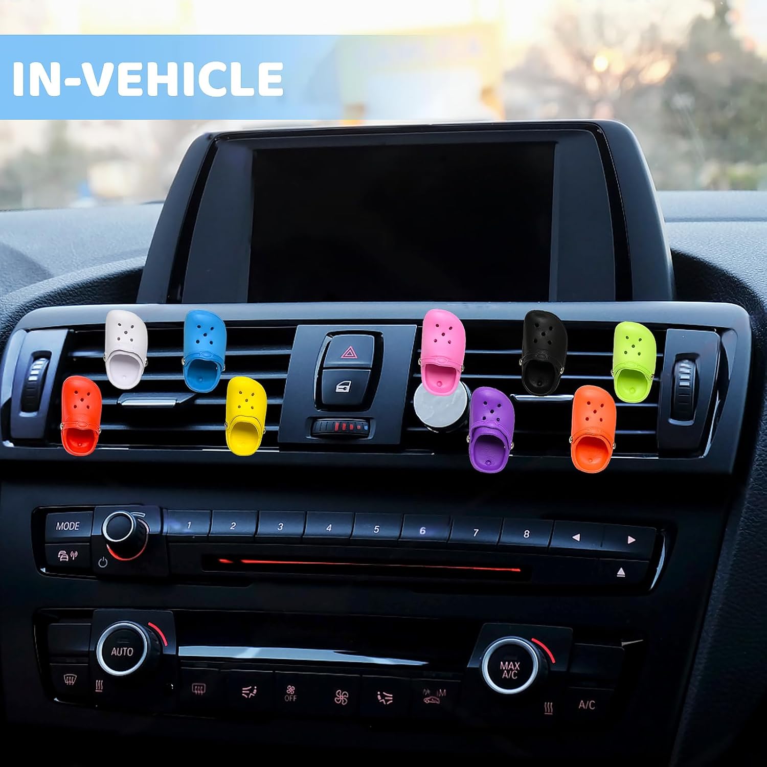 Paquete de 1 bonito ambientador de automóvil, clips de ventilación de automóvil con forma de zapato con 2 recambios, almohadillas de repuesto de