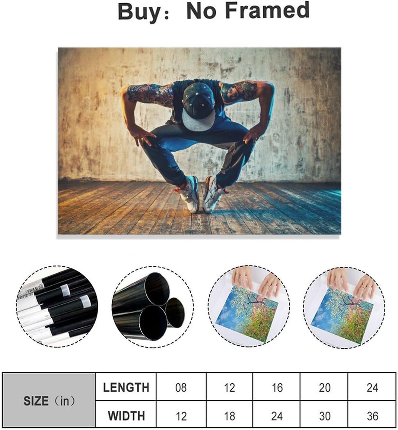 Pósteres de lona para sala de baile de hombre joven, decoración de dormitorio, decoración deportiva, oficina, regalos, decoración de pared, póster