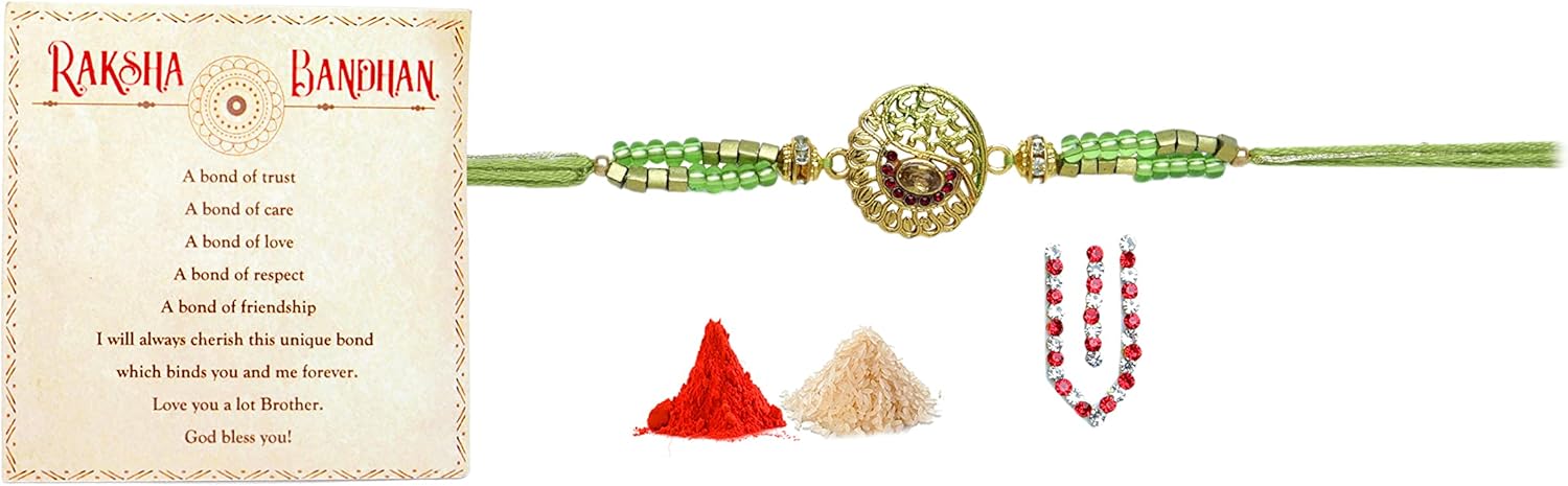 Rakhi individual para hermano Rakhi hilo para Bhai Bhabhi Bhaiya Bhabhi y Bhatiji veera Raksha Bandhan Rakhi paquete de regalo Dora pulsera kalwa