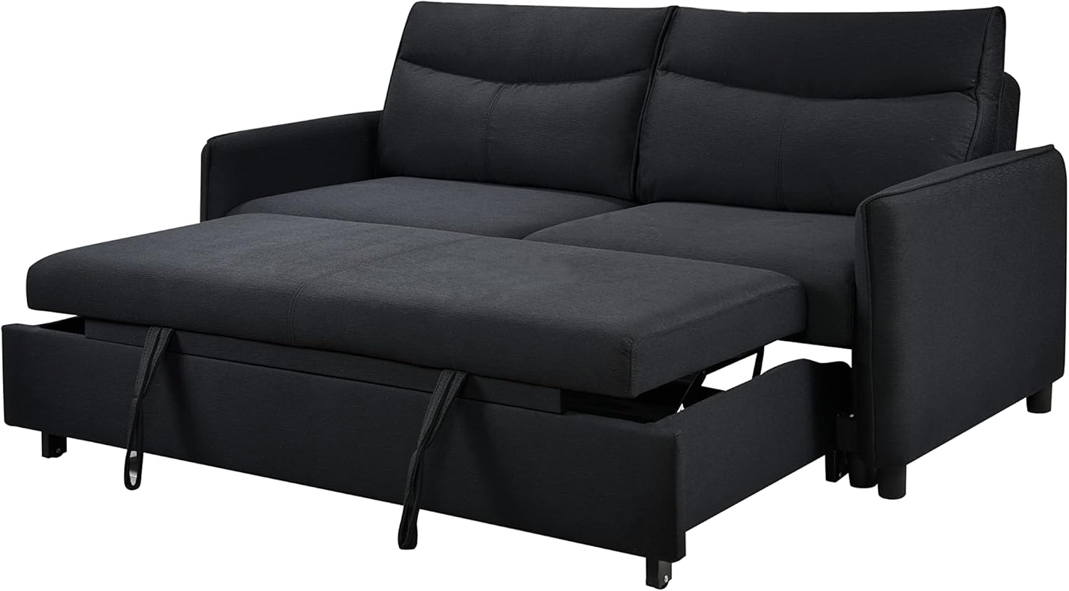 Eafurn Sofá biplaza futón con cama extraíble, tapizado 3 en 1, sofá cama convertible reclinable con respaldo ajustable, sofá cama Sofacama, tamaño