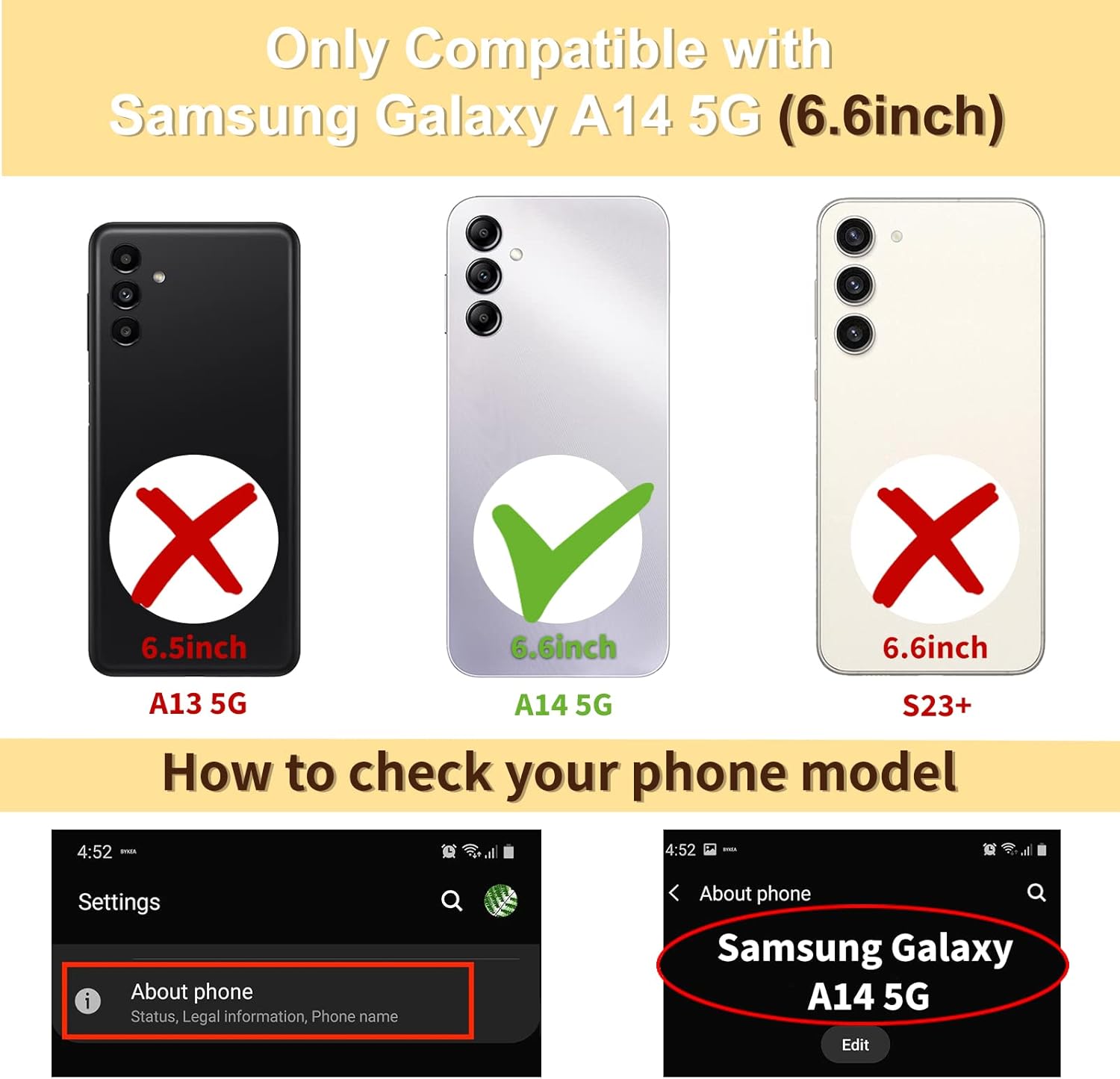 Coralogo Funda de teléfono para Samsung Galaxy A14 5G con diseño de mariposas para mujeres y niñas, diseño de mariposas chapadas en morado y dorado