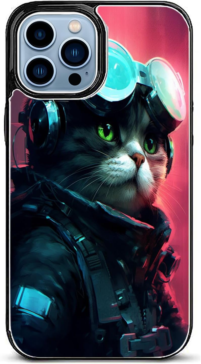 DAFEI Stylish Wallet Case for iPhone 15 Pro with Cat Print-aa248 Design – Premium Protection and Functionality Sleek Design Kickstand Feature