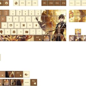 Glacier Genshin – Juego completo de teclas de impacto para teclado mecánico, perfilado de cerezas, sublimación de tinte PBT, compatible con Glacier Genshin – Juego completo de teclas de impacto para teclado mecánico, perfilado de cerezas, sublimación de tinte PBT, compatible con
