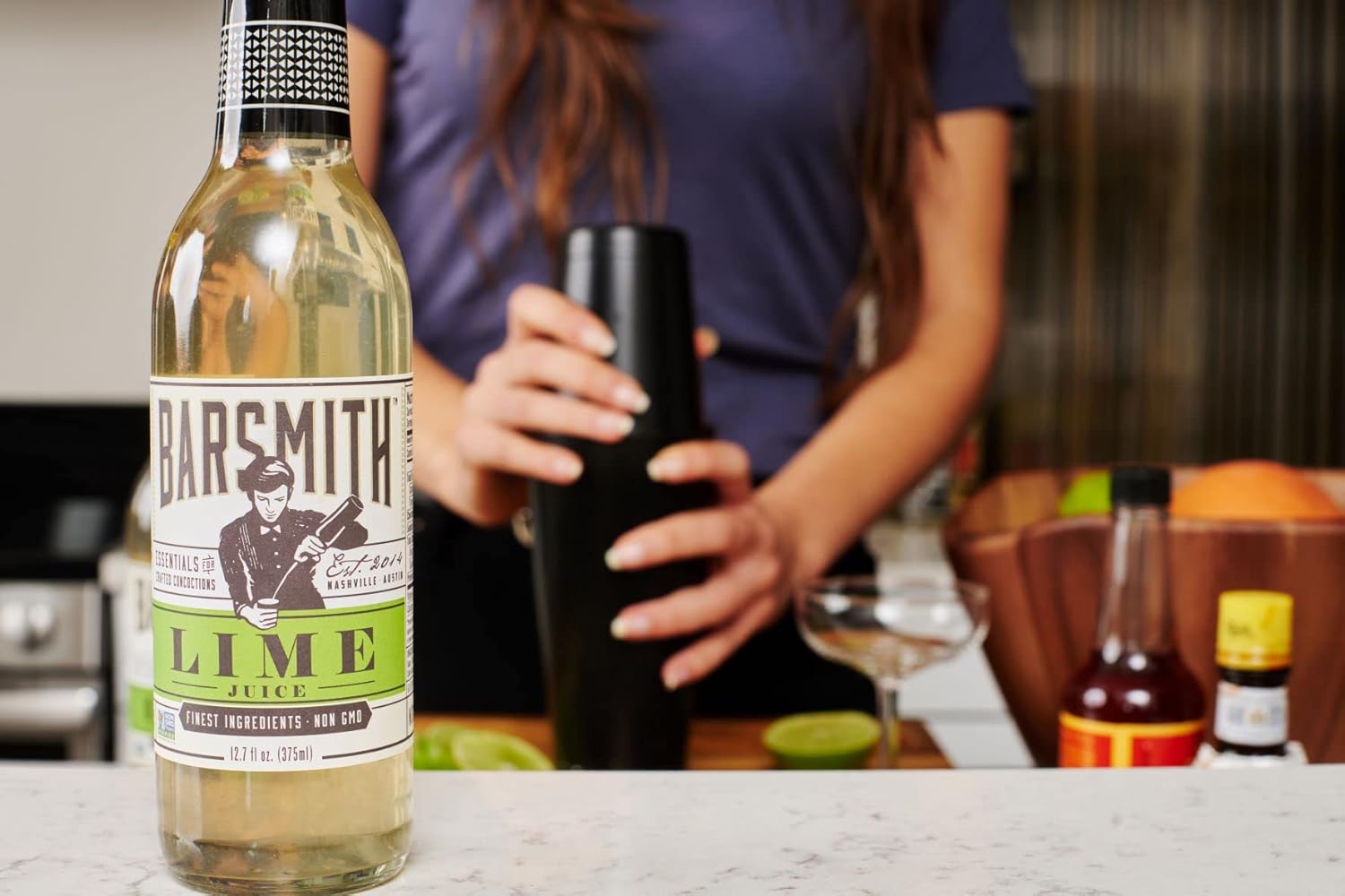 Barsmith Bar Essentials – Jugo de lima endulzado, sabor a lima para el Gimlet perfecto, botella de 12.7 onzas, paquete de 3