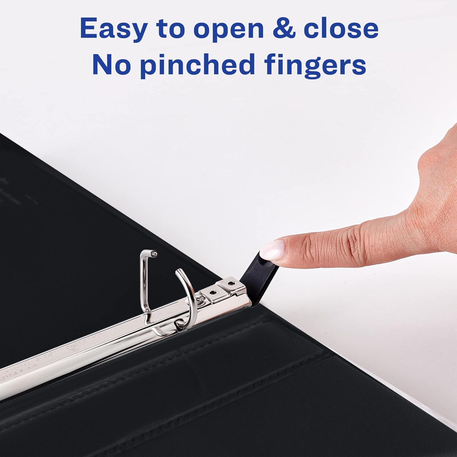 Avery fólder resistente con anillos tipo One Touch EZD, Negro 1 pulgadas