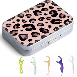 Gerkia Estuche portátil de hilo dental, fácil de almacenar púas de hilo dental de varios tamaños, dispensador de hilo dental portátil es perfecto Gerkia Estuche portátil de hilo dental, fácil de almacenar púas de hilo dental de varios tamaños, dispensador de hilo dental portátil es perfecto