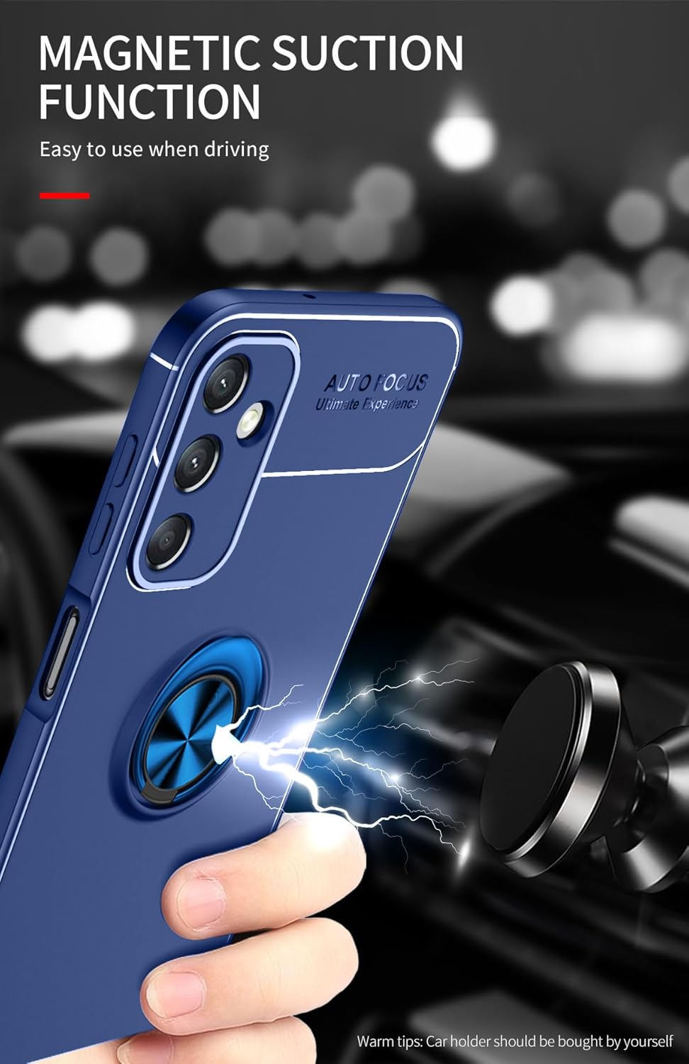Asuwish Funda de teléfono para Samsung Galaxy A24 4G5G con protector de pantalla de vidrio templado y accesorios para celda, soporte de anillo