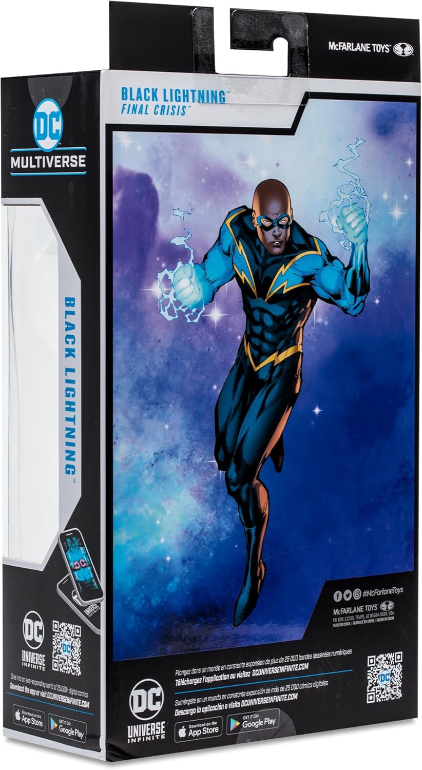 DC Multiverse Final Crisis Figura de acción exclusiva de 7 pulgadas – Black Lightning Gold Label