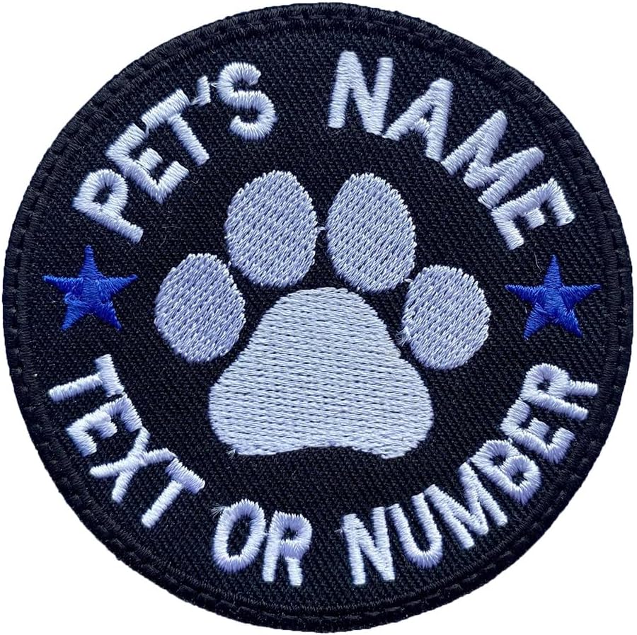 Parche personalizado con nombre de mascota, con texto bordado personalizado y accesorio táctico para ropa, sombreros, chaquetas, mochilas (bandera
