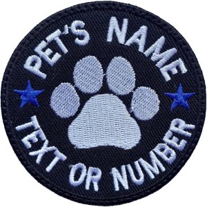 Parche personalizado con nombre de mascota, con texto bordado personalizado y accesorio táctico para ropa, sombreros, chaquetas, mochilas (bandera Parche personalizado con nombre de mascota, con texto bordado personalizado y accesorio táctico para ropa, sombreros, chaquetas, mochilas (bandera