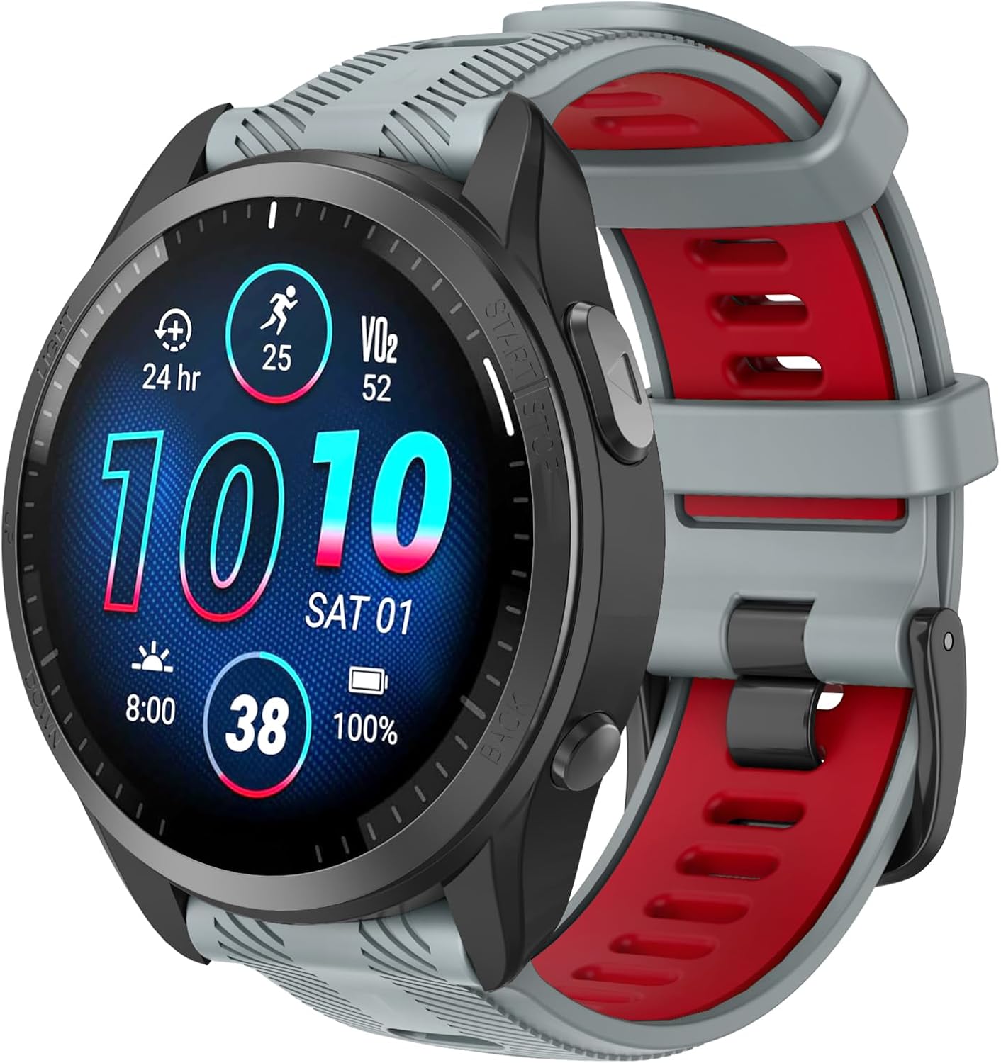 ISABAKE Correa de reloj para Garmin Forerunner 965Forerunner 955Forerunner 945Forerunner 935, bandas de repuesto de silicona suave de 0.866 pulgadas
