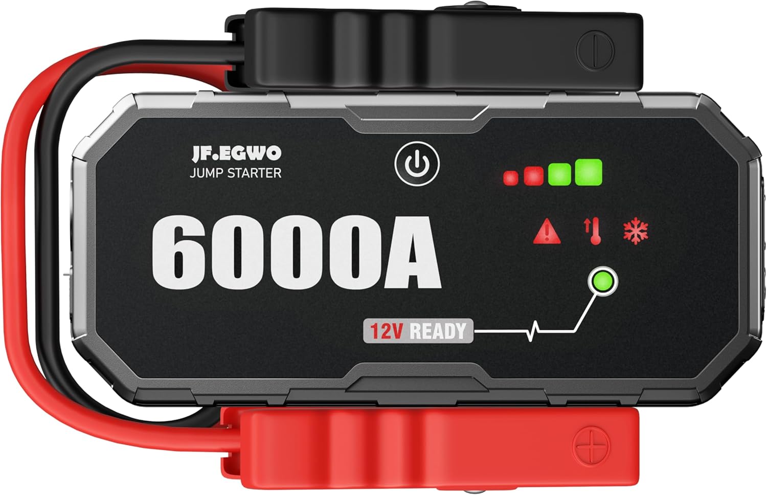 JF.EGWO Paquete de batería de arranque de 6000 A (para 13.0+L de gas o hasta 13.0+L de diesel), batería de coche potable de 12 V potable resistente,
