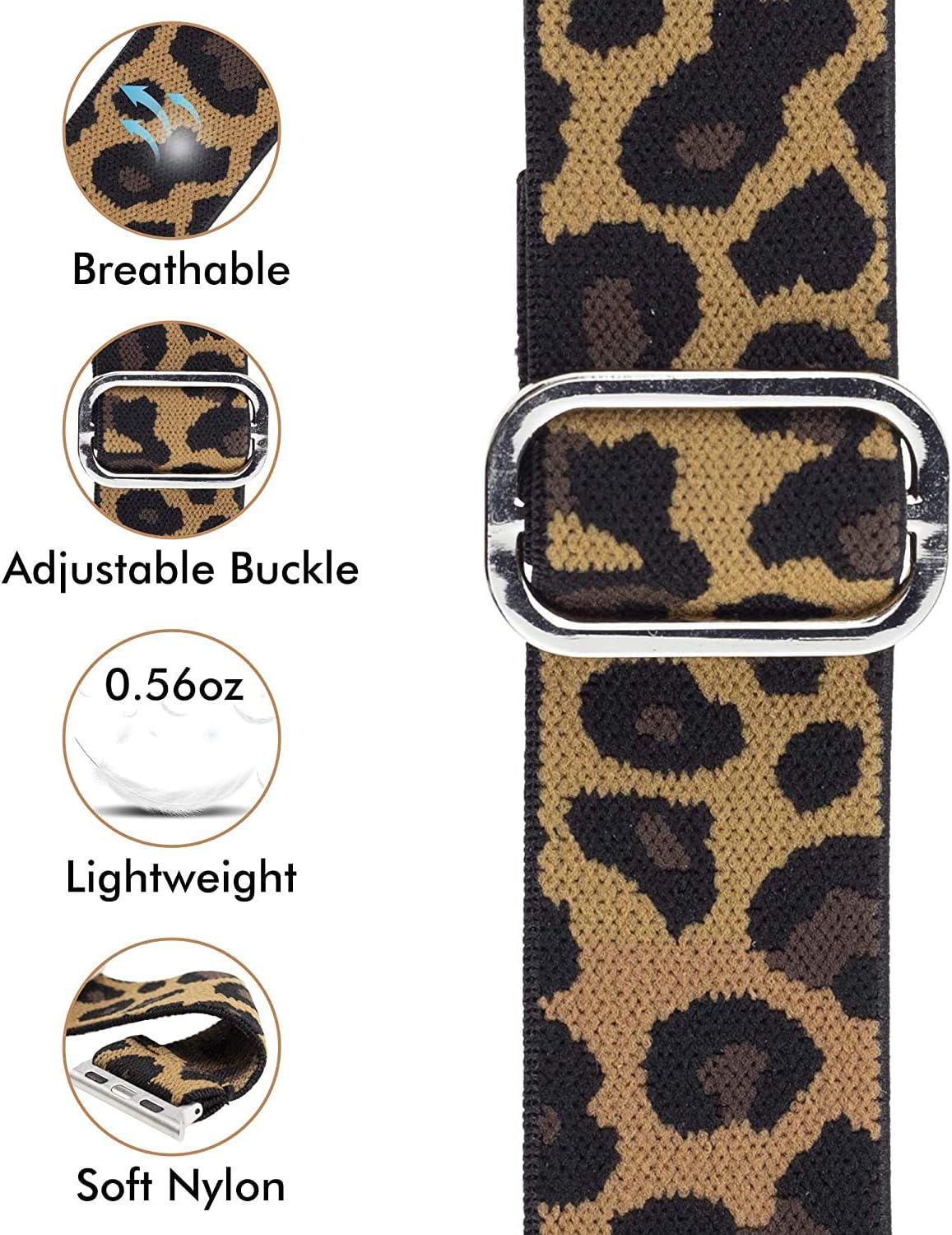 Compatible con TOZO S3 Smart Watch, correa de repuesto ajustable de nailon elástico elástico compatible con TOZO S3 1.83 pulgadas Smart Watch