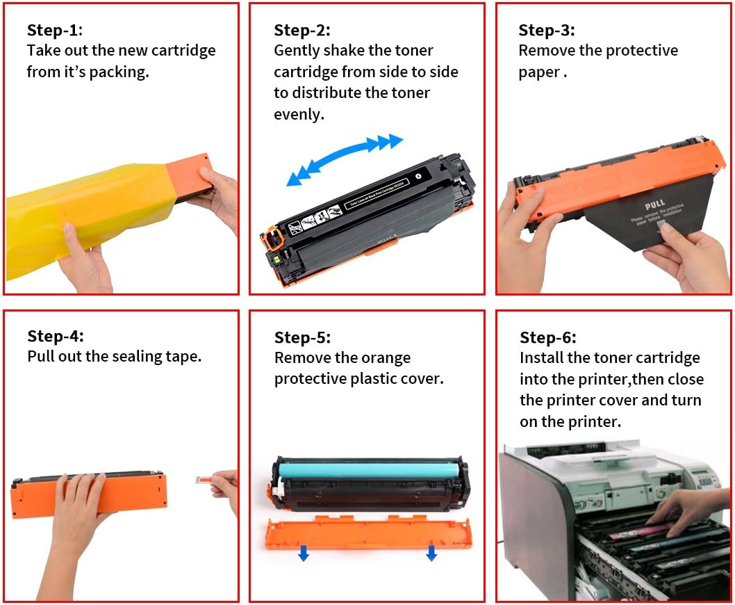 Cartucho de tóner compatible con Canon 054 054H de alto rendimiento para uso con impresoras Canon Color imageCLASS MF642Cdw MF644Cdw MF640C