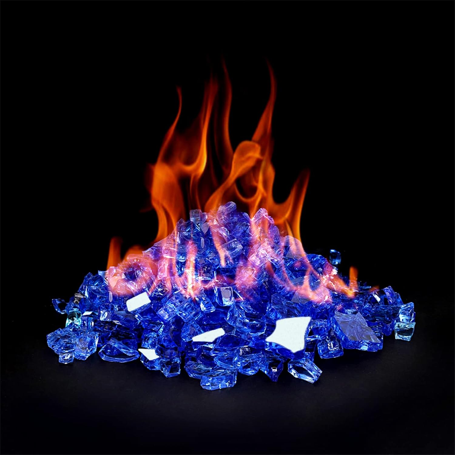 Onlyfire – Vidrios reflectantes de fuego para fogatas naturales o de propano, chimeneas o troncos de gas, 10 libras