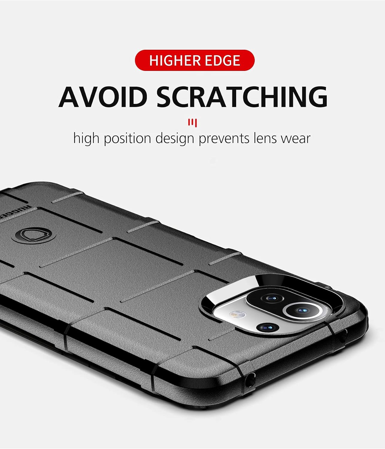 CCSmall Funda para Xiaomi Mi 11 Lite (no Mi 11) para hombre, resistente a prueba de golpes, grado militar, prueba de caídas, carcasa de campo súper