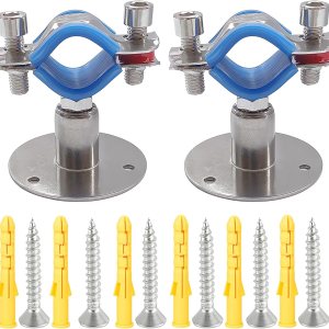 2 tubos de montaje en pared para montaje en techo, tubos de acero inoxidable 304, soporta separación de tuberías, altura ajustable de 30-60 mm 2 tubos de montaje en pared para montaje en techo, tubos de acero inoxidable 304, soporta separación de tuberías, altura ajustable de 30-60 mm