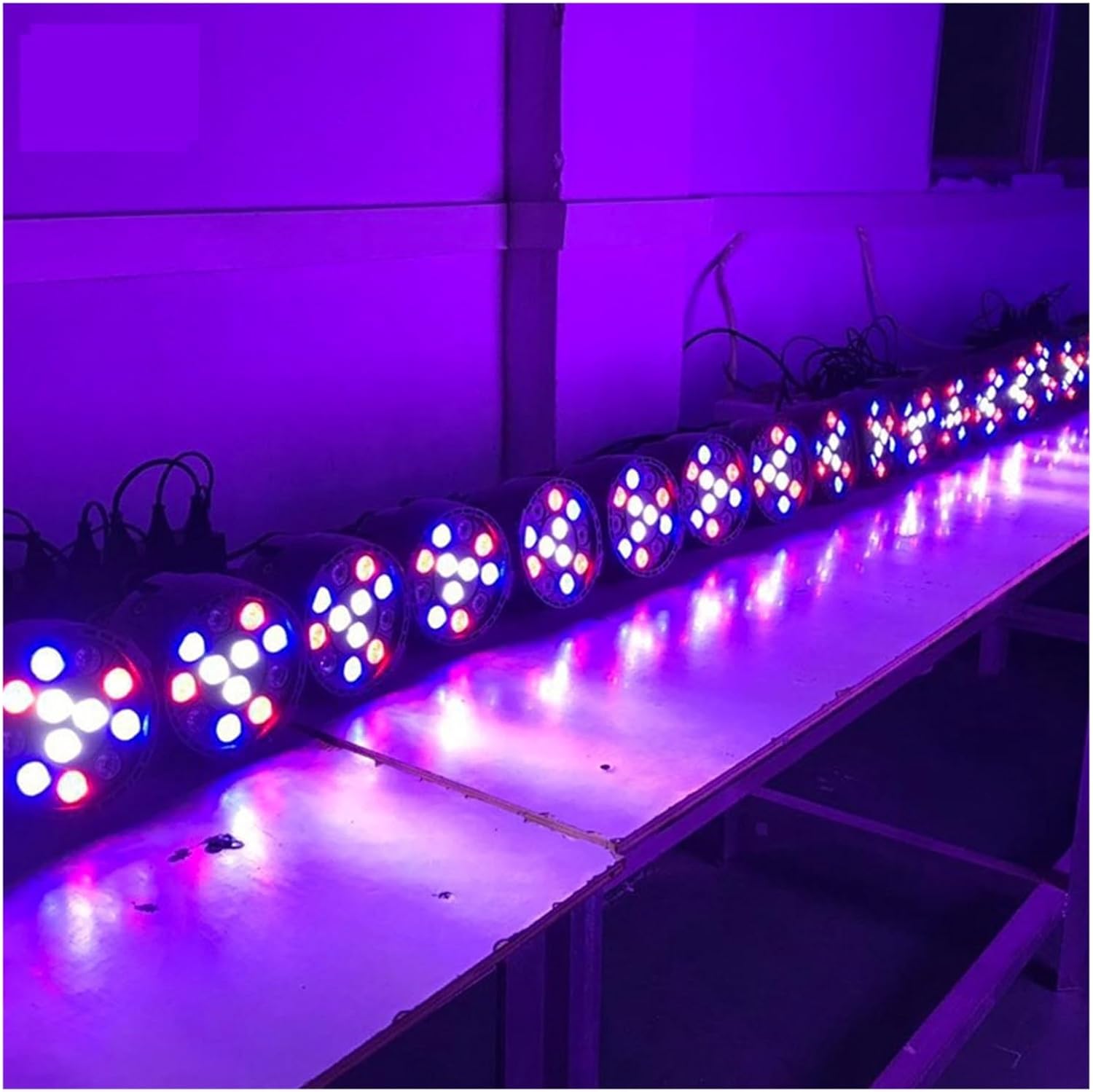 Luz de escenario Dj Luz LED RGBW Par Luz DMX Lámpara de lavado de pared DJ Disco Efecto de luz para baile Bar Vacaciones Boda Navidad Halloween