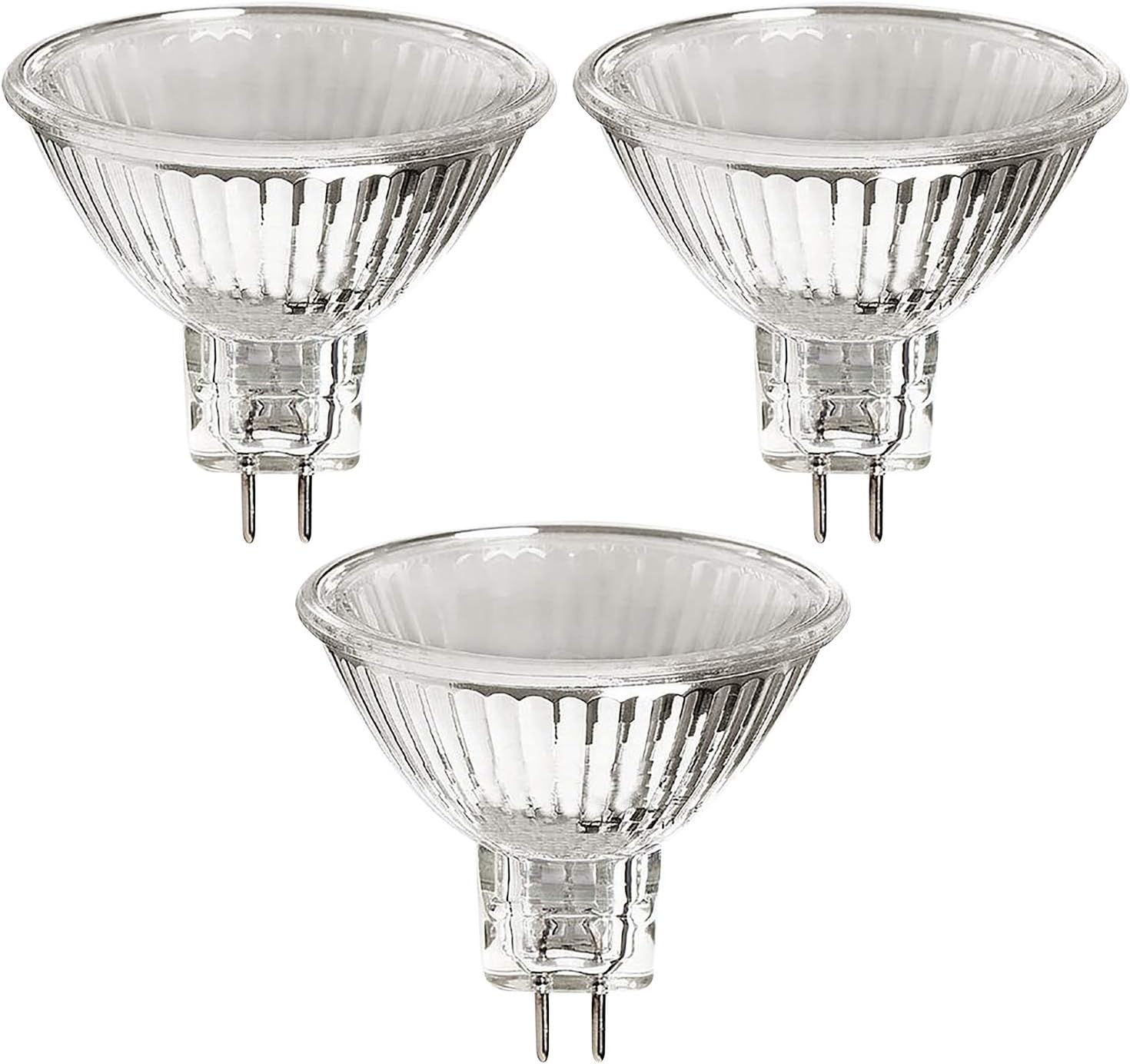 MR16 Bombilla halógena de punto de luz reflectora, 75 W, 12 V, 2 puntas, campana extractora, iluminación de alto CRI, blanco cálido, GU5.3, 75 W,