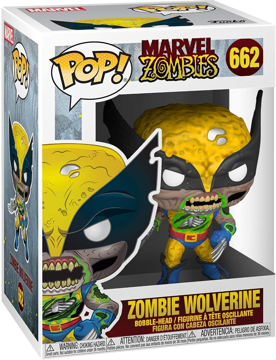 Funko Marvel Zombies – Zombie Wolverine Pop! Figura de vinilo (incluye funda protectora compatible con caja Pop Box)