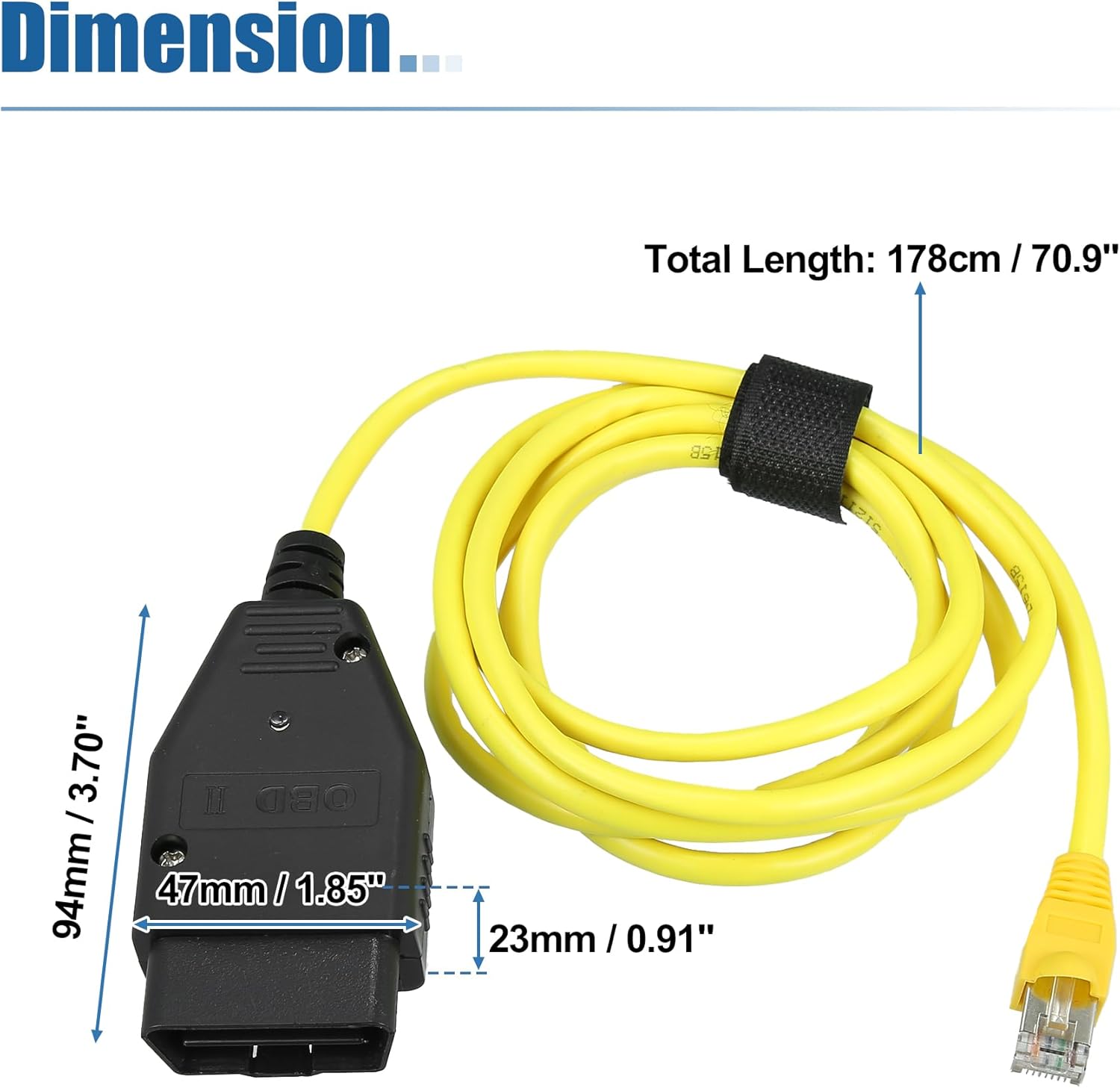 X AUTOHAUX Cable de interfaz OBD para BMW ENET E-SYS ICOM Automotriz Instrumento de diagnóstico de instrumento de diagnóstico Herramienta de escaneo