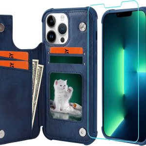VANAVAGY Funda tipo cartera para iPhone 13 Pro Max para mujeres y hombres, funda de cuero con tapa para teléfono compatible con soporte magnético VANAVAGY Funda tipo cartera para iPhone 13 Pro Max para mujeres y hombres, funda de cuero con tapa para teléfono compatible con soporte magnético