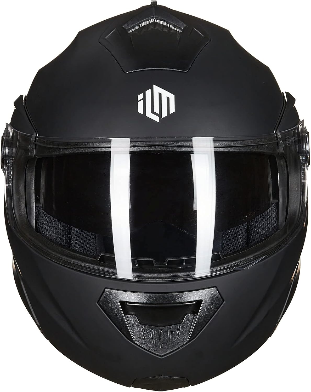 ILM Cascos de motocicleta para adultos con doble visera ampliada ventilaciones modulares de cara completa Cascos para motos hombres mujeres DOT