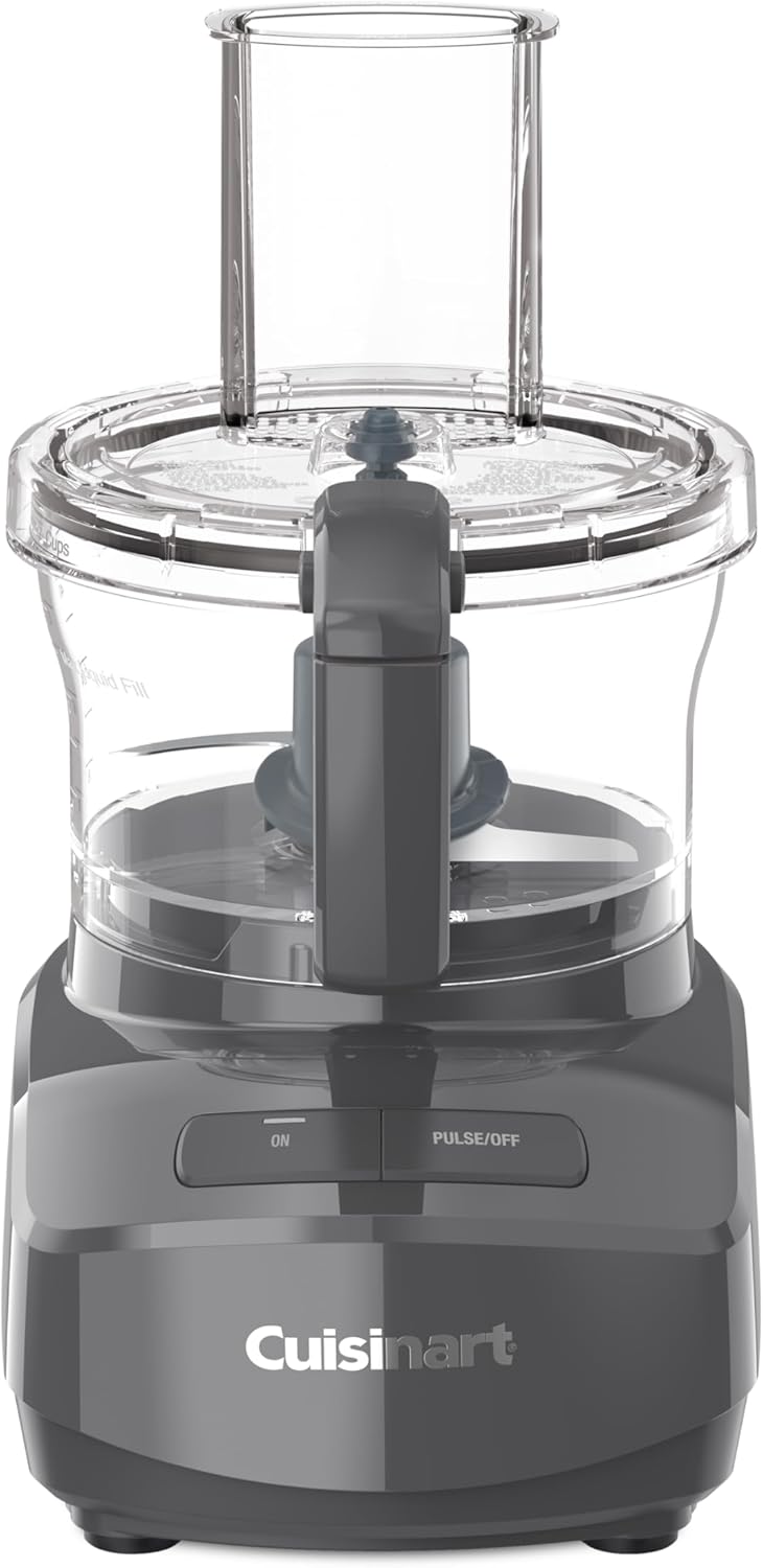 Cuisinart Procesador de alimentos de diseño elegante y moderno de 7 tazas con dos controles fáciles y cuchilla universal para picar, mezclar y masar