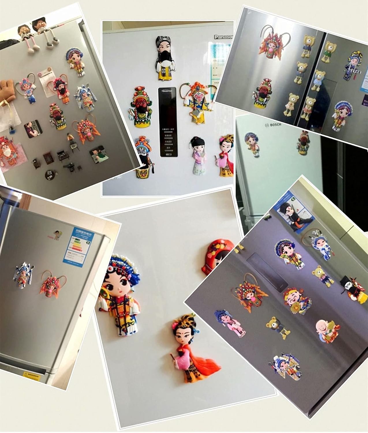 Imanes de nevera chinos de la ópera de Pekín Imanes para nevera, lindos imanes decorativos para niños y niñas, juego de aprendizaje, juguetes de
