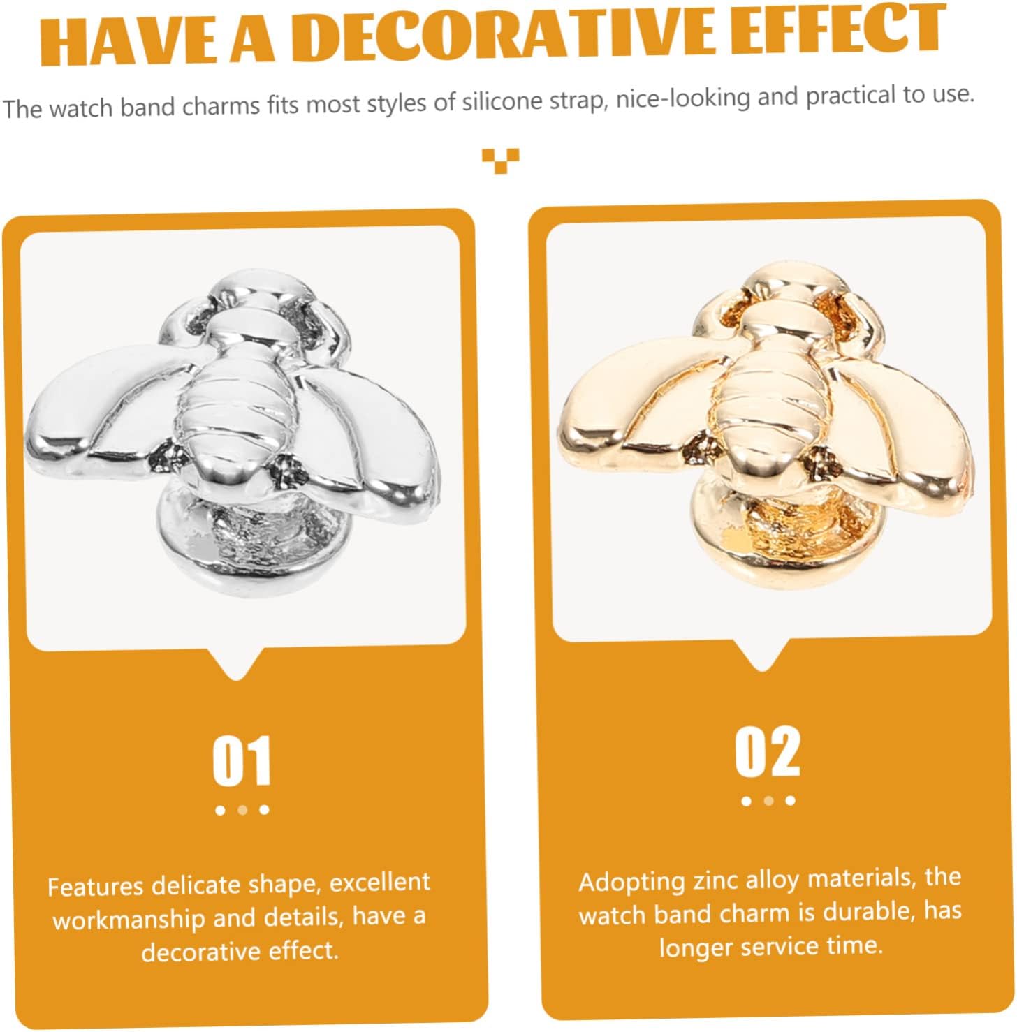 UKCOCO 6 piezas de decoración Mm para exquisita banda modelado hebillas aleación decoración abeja encantadoraforma encanto decorativo en forma de
