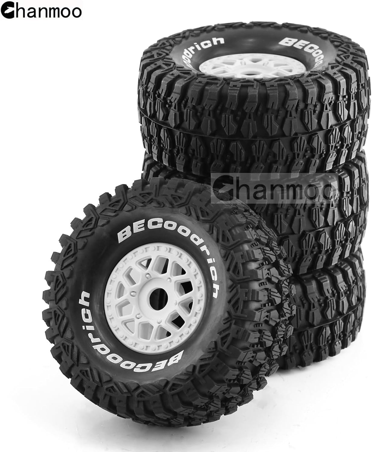 17 18 RC Short Course Truck Buggy Neumáticos y ruedas de 0.669 in Hex OD 5.315 in Neumáticos todoterreno para 17 18 Escala RC Off-Road Truck Car HSP
