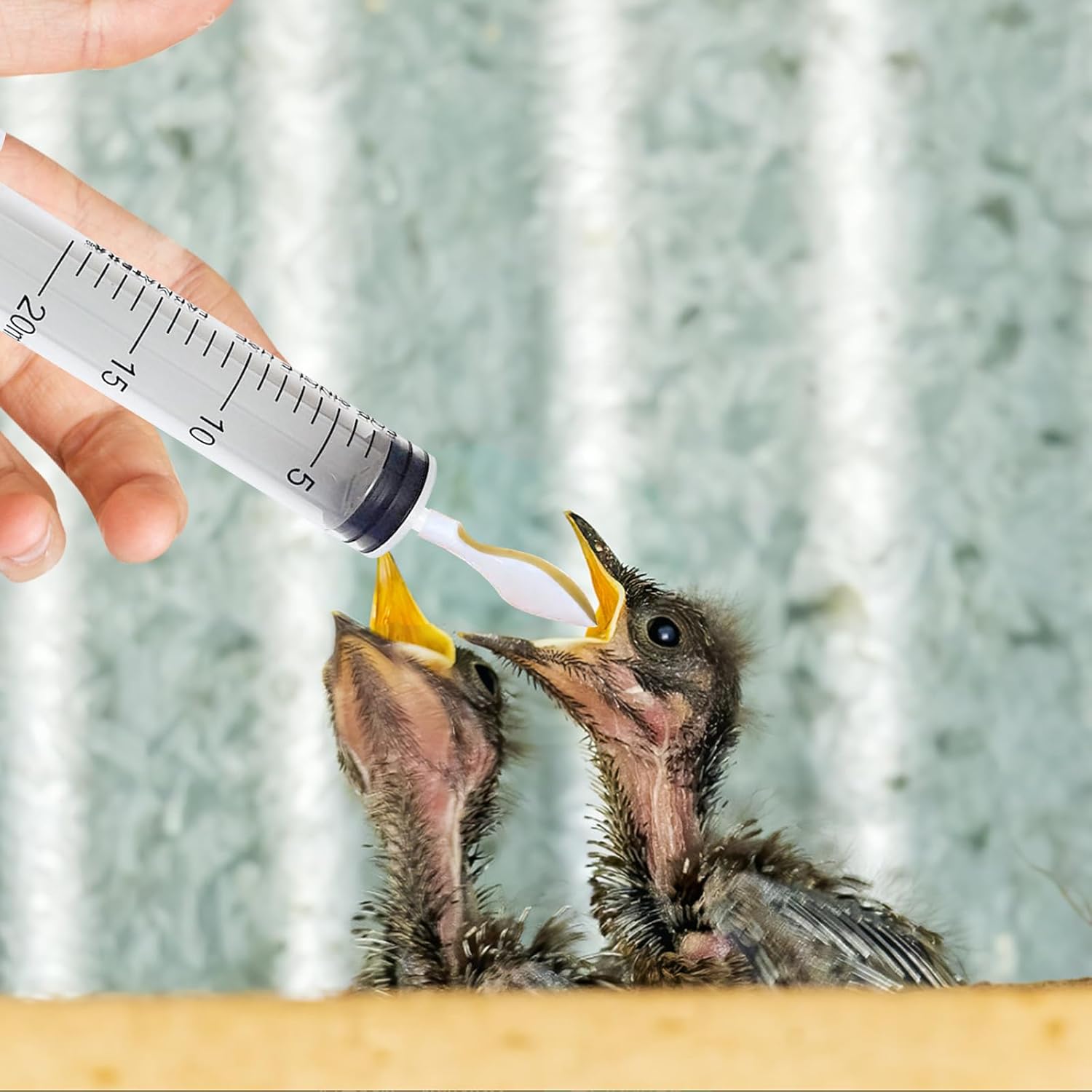 Paquete de 2 jeringas de alimentación para mascotas pequeñas, incluye 2 jeringas de alimentación de 0.7 onzas líquidas, 2 recipientes de leche de