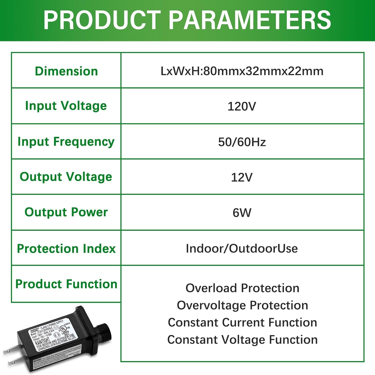 4 unidades de transformador LED de repuesto clase 2 fuente de alimentación para cadena de luces de Navidad, decoraciones inflables, controlador LED