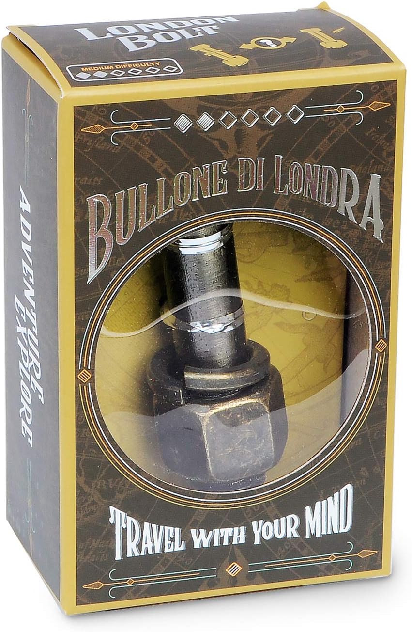 Logica Puzzles Art. London Bolt – Rompecabezas de fundición – Metal Brain Teaser – Dificultad 26 Medio – Colección de viaje