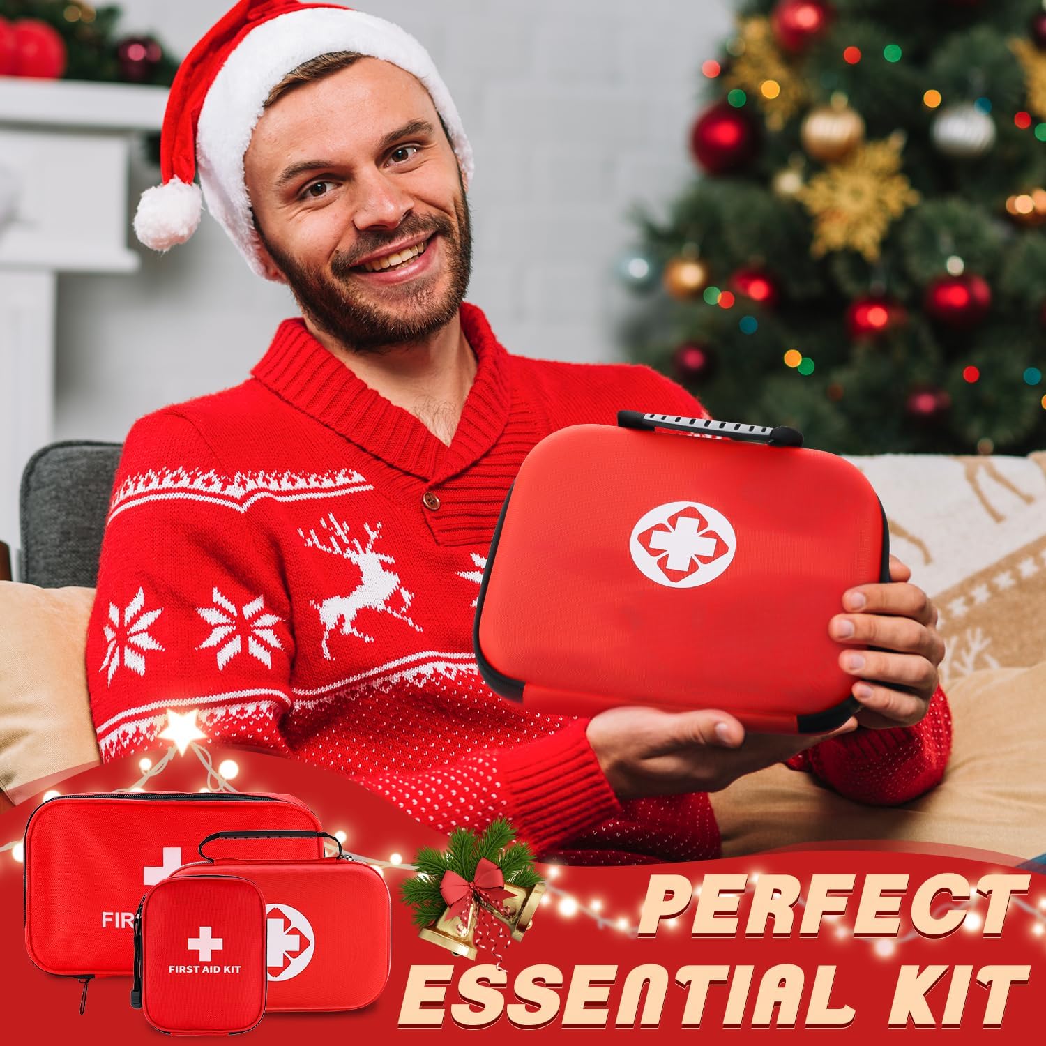 VITUU Kit de primeros auxilios de emergencia, impermeable, kit de primeros auxilios de viaje para el hogar, camping, senderismo, deportes, oficina,