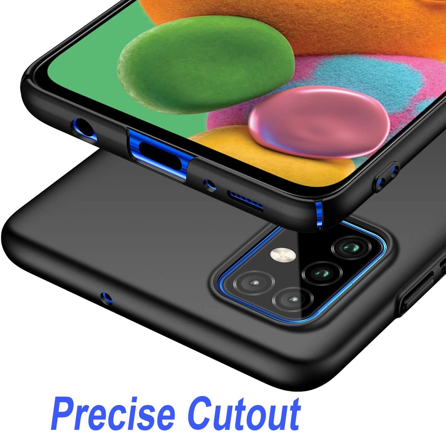 Zhuoopinn Funda protectora delgada para Samsung Galaxy A51 5G, protección contra arañazos, deslizamiento, caída, huellas dactilares, mate, para