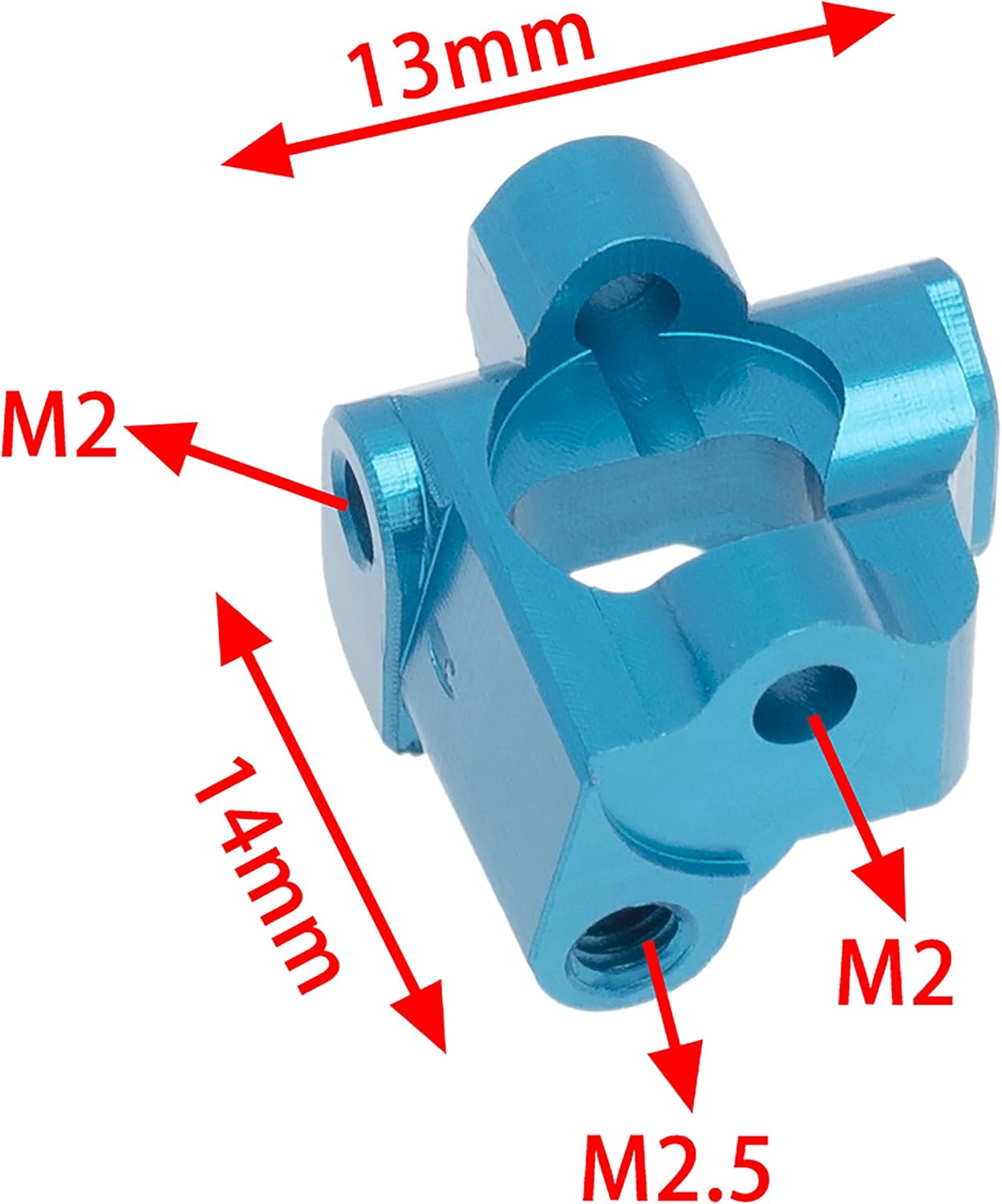 DKKY – Kit de piezas de actualización CNC de aleación de aluminio para nudillos de dirección C-Hubs Bellcranks para Losi 118 Mini-T 2.0 2WD RC Truck