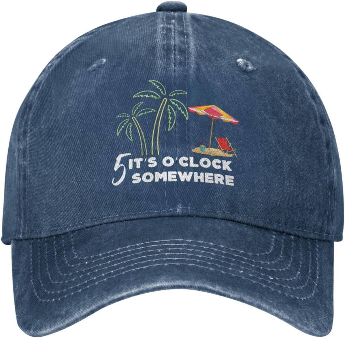 Cryptomancy 5 Oclock Somewhere Hat Its 5 O’ Clock Somewhere Cap for Men Dad Hats Funny Cap