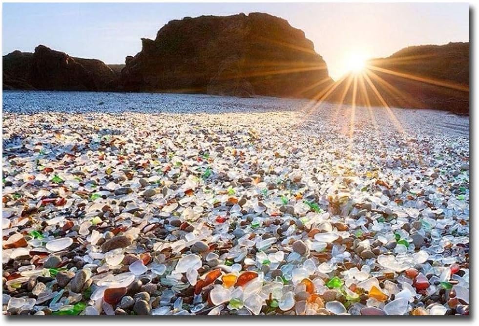 Glass Beach California – Imán de viaje para refrigerador (2.5 x 3.5 pulgadas)