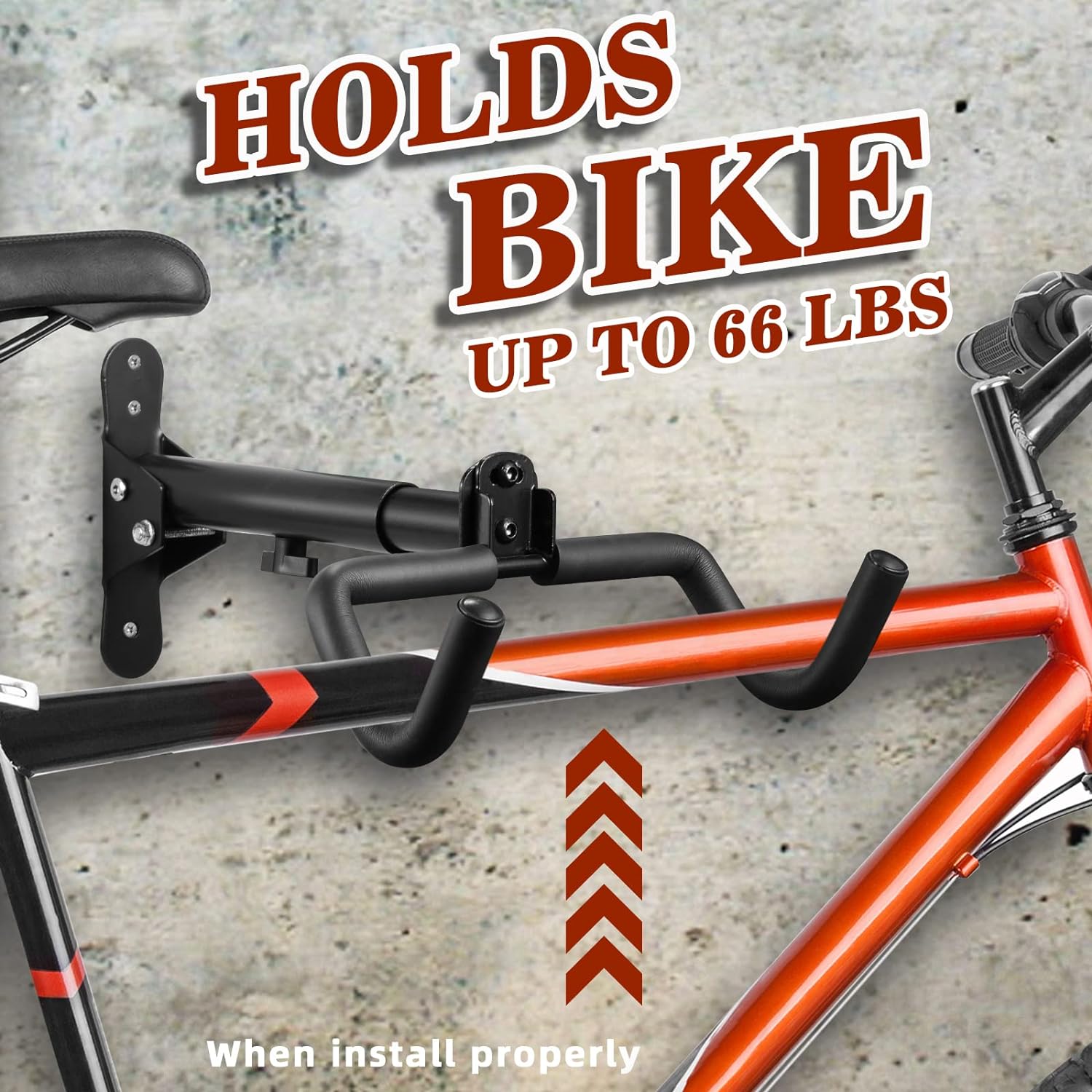 Soporte de pared para bicicleta, soporte para bicicleta de garaje, soporte ajustable para bicicleta, almacenamiento de bicicletas en el garaje y el