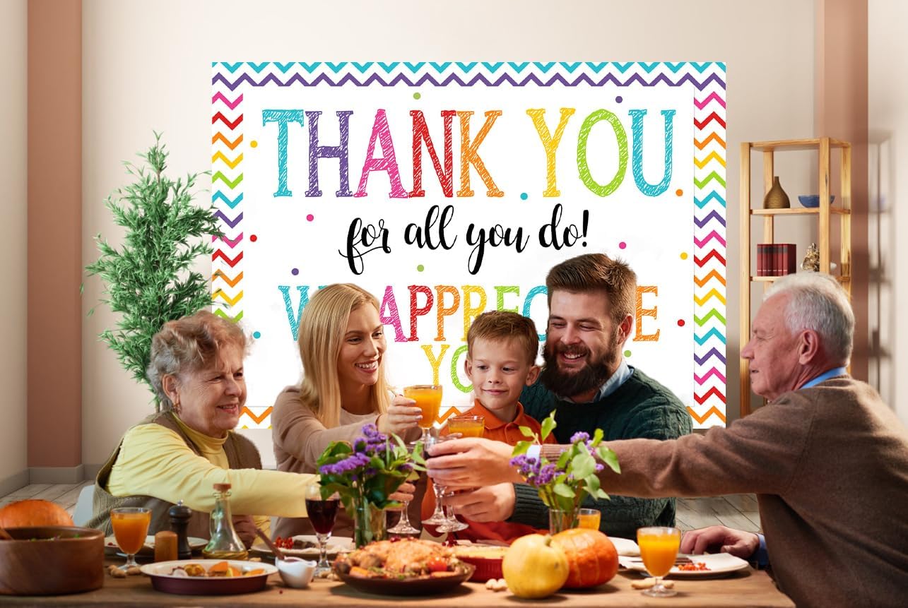 Telón de fondo de gratitud de 7 x 5 pies con texto en inglés Thank You for All You Do, Be Thankful to the Teachers (Be Thankful to the Teachers (Be